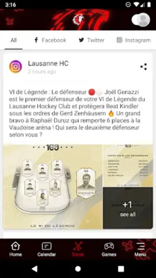 Lausanne HC android App screenshot 2